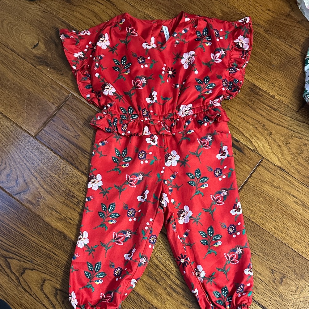 Floral Red Kids Bottoms